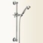 WELLNESS Saliscendi retro' senza portasapone con doccia ottone finitura cromo