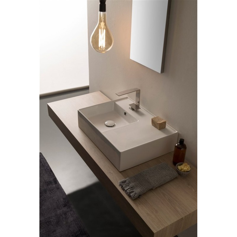 TEOREMA 2.0 60 SHELF DX lavabo da appoggio o sospeso