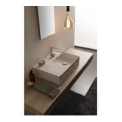 TEOREMA 2.0 60 SHELF SX lavabo da appoggio o sospeso
