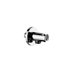 WELLNESS Presa ad acqua minimal tonda in ottone con supporto fisso