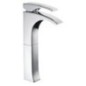 CRYSTAL Monocomando lavabo alto con piletta click-clack finitura cromo