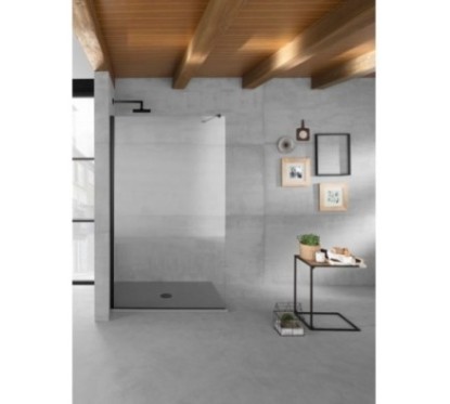 PANORAMA Parete doccia fissa per Box Doccia cm 160 finitura argento satinato  (misura 158/160 h.200)