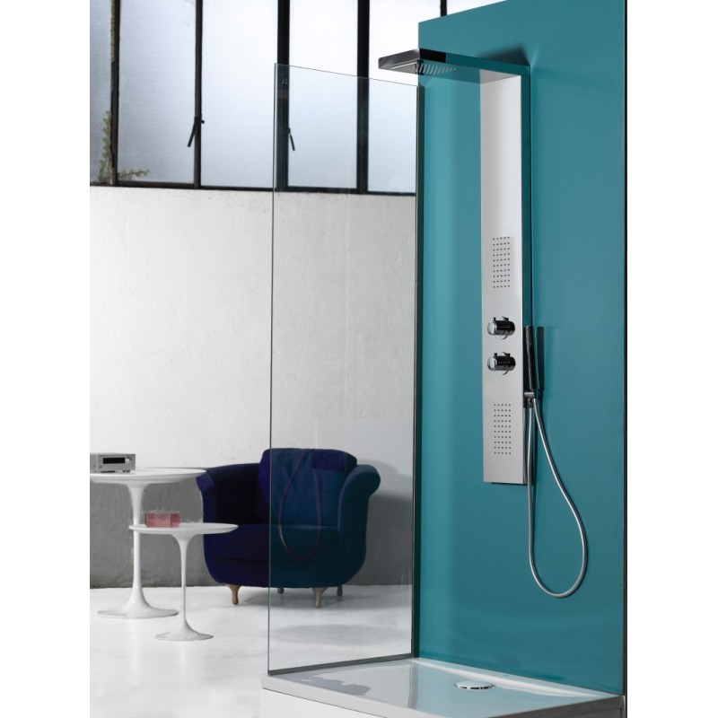 EOS Set colonna mezzo totem 1400x200x40 mm in acciaio Aisi 304