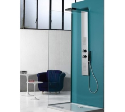 EOS Set colonna mezzo totem 1400x200x40 mm in acciaio Aisi 304