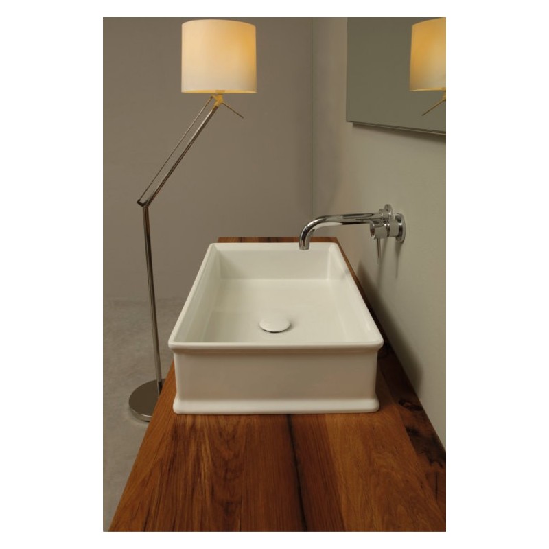 CHARME lavabo d'appoggio finitura bianco lucido