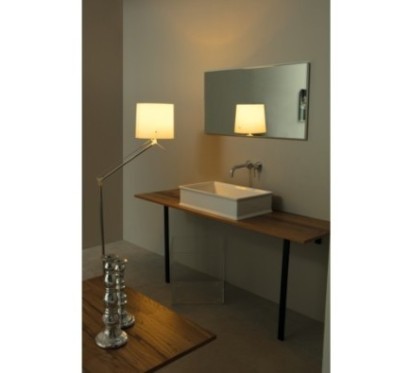 CHARME lavabo d'appoggio finitura bianco lucido