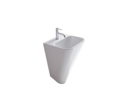 MEG11 lavabo sospeso cm 45x40 monoforo finitura bianco mat