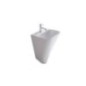 MEG11 lavabo sospeso cm 45x40 monoforo finitura bianco mat