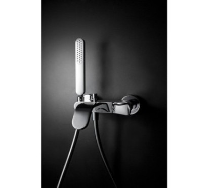 BèK Monocomando vasca con doccia e flessibile doppia aggraffatura finitura cromo