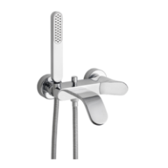 BèK Monocomando vasca con doccia e flessibile doppia aggraffatura finitura cromo