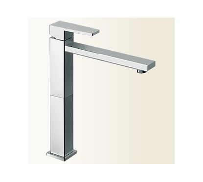 H2Q miscelatore monocomando lavabo con prolunga 200 mm e bocca lunga finitura nickel spazzolato