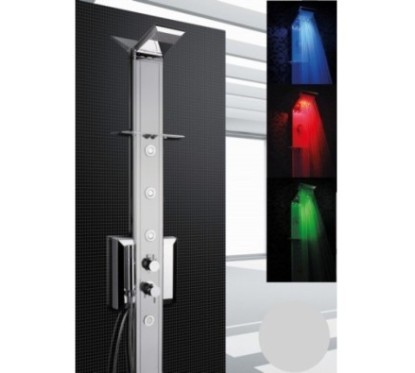 PRISMA CROMOTERAPIA pannello doccia monocomando 185 finitura satinato