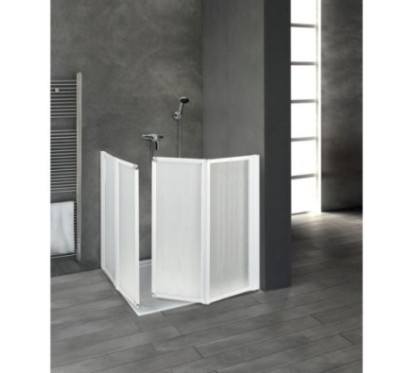 BOX COMFORT Box doccia angolare per disabili 90x90xh.100 cm. (misura 88/90-88/90 h.100)