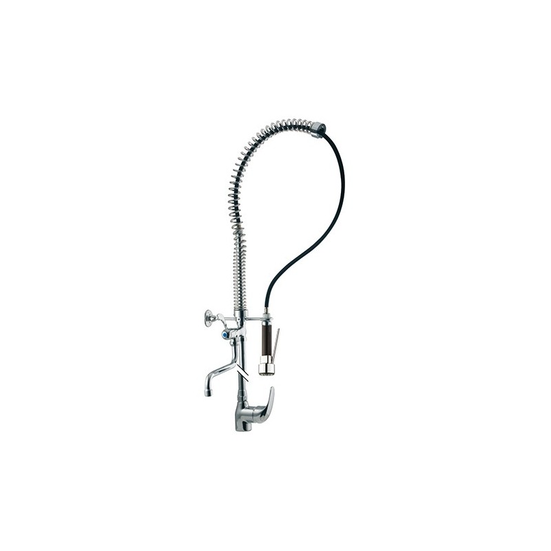 KITCHEN PROGRAM Mix cucina con doccia prelavaggio stoviglie e rubinetto finitura cromo