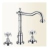 LIVINGSTONE batteria lavabo con canna alta finitura oro