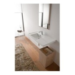 ML 90x47 DX lavabo da incasso o sospeso