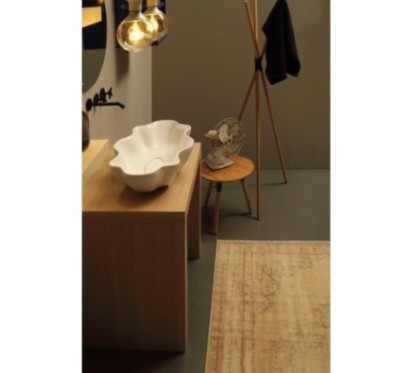 SEASTAR lavabo d'appoggio finitura bianco lucido