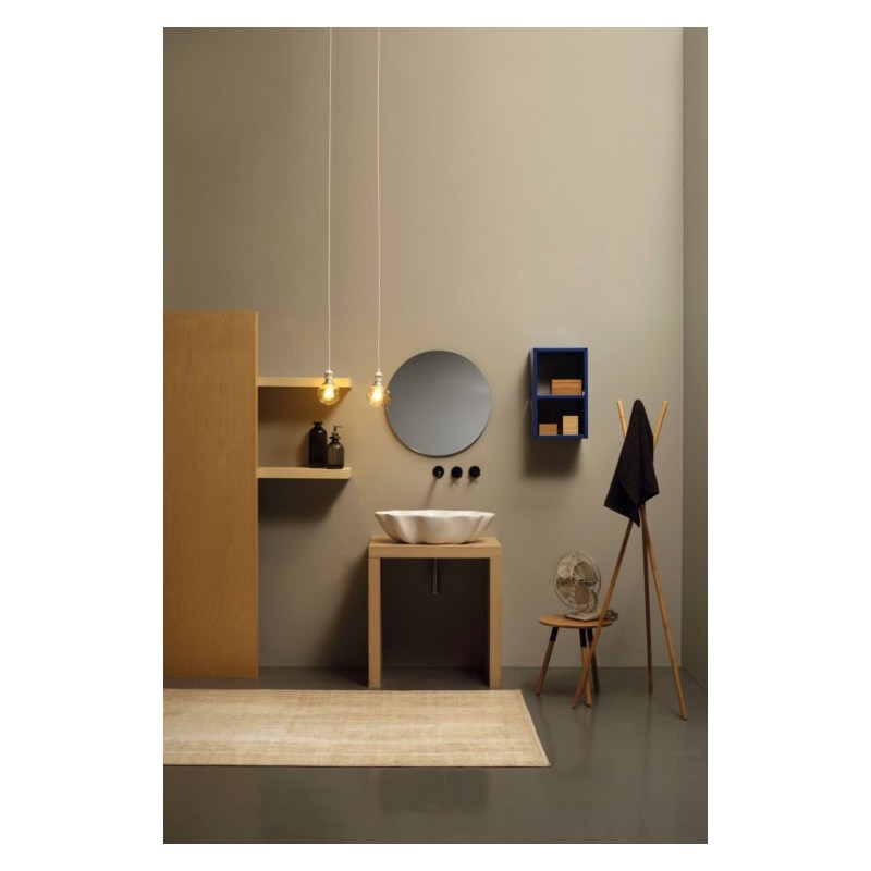 SEASTAR lavabo d'appoggio finitura bianco lucido