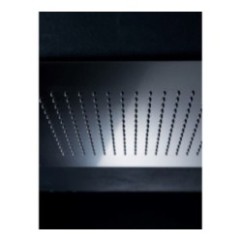 Soffione quadrato 400x400 in acciaio da incasso finitura acciaio lucido