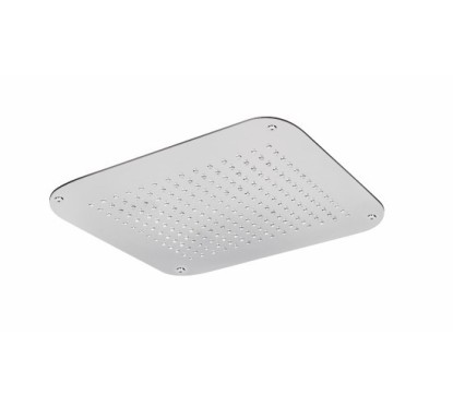 Soffione quadrato 400x400 in acciaio da incasso