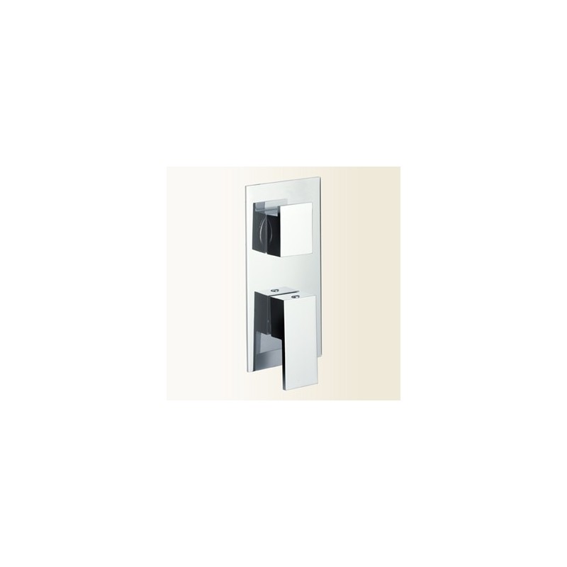 NEW SPACE Miscelatore per doccia ad incasso con deviatore a 3 uscite finitura nickel spazzolato