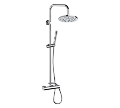 colonna doccia completa di doccetta anticalcare , flessibile e soffione  finitura cromo