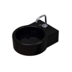 TURN lavabo d'appoggio finitura nero