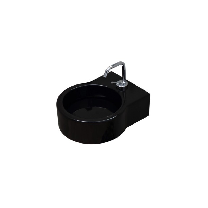 TURN lavabo d'appoggio finitura nero