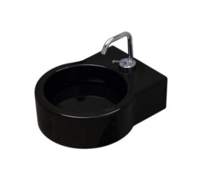 TURN lavabo d'appoggio finitura nero