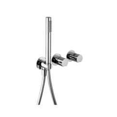 ARKA miscelatore per doccia incasso con leva deviatore a 2 uscite e kit doccia finitura cromo