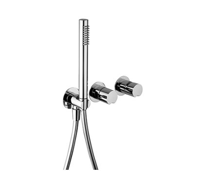 ARKA miscelatore per doccia incasso con leva deviatore a 2 uscite e kit doccia finitura cromo