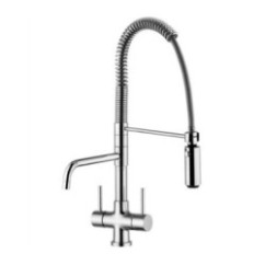 IDEALAQUA miscelatore lavello da cucina con mollettone a 3 vie