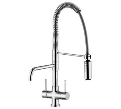 IDEALAQUA miscelatore lavello da cucina con mollettone a 3 vie