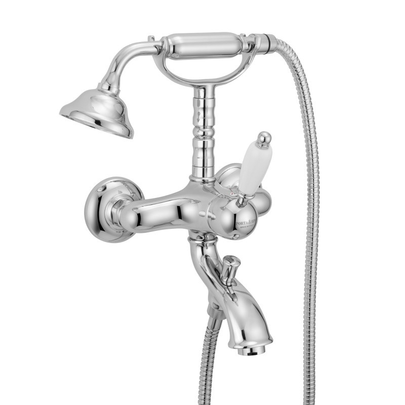 NEW OLD Monocomando vasca esterno con doccetta finitura dark bronze