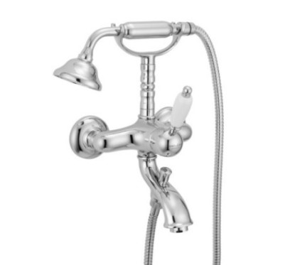 NEW OLD Monocomando vasca esterno con doccetta finitura dark bronze