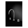 TONDì Batteria lavabo tre fori con scarico finitura cromo con click clck