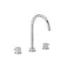 TONDì Batteria lavabo tre fori con scarico finitura cromo con click clck