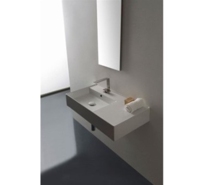 TEOREMA 2.0 80 SHELF DX lavabo da appoggio o sospeso