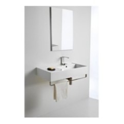 TEOREMA 2.0 80 SHELF SX lavabo da appoggio o sospeso