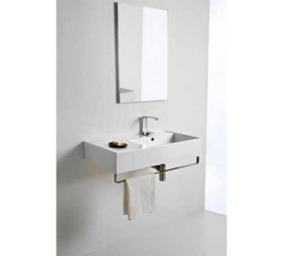 TEOREMA 2.0 80 SHELF SX lavabo da appoggio o sospeso