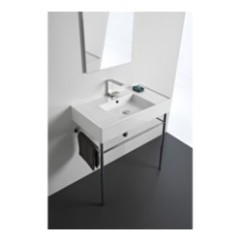 TEOREMA 2.0 80 DOUBLE SHELF lavabo da appoggio o sospeso