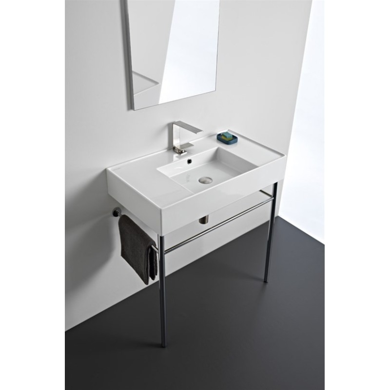 TEOREMA 2.0 80 DOUBLE SHELF lavabo da appoggio o sospeso
