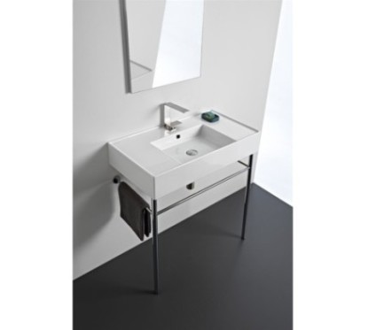 TEOREMA 2.0 80 DOUBLE SHELF lavabo da appoggio o sospeso