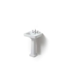 ALBANO lavabo 50 cm + colonna finitura bianco lucido