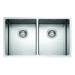 MAKI ST-R lavello in acciaio inox a due vasche finitura satinato