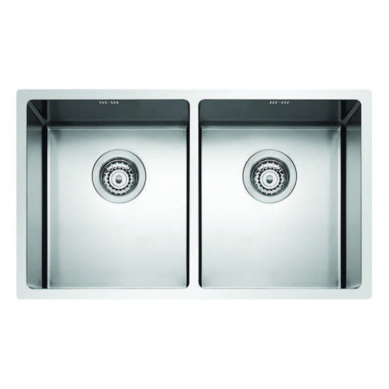 MAKI ST-R lavello in acciaio inox a due vasche finitura satinato