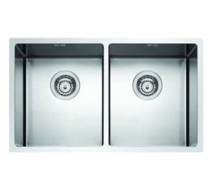 MAKI ST-R lavello in acciaio inox a due vasche finitura satinato