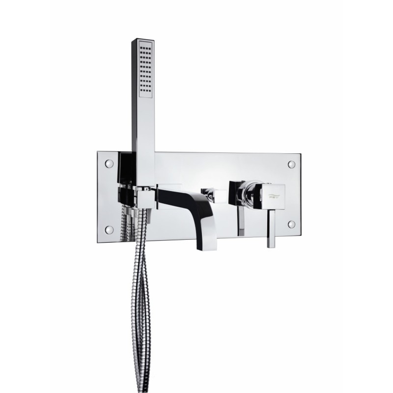 QUARZO monocomando vasca da incasso con duplex finitura cromo