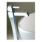 CHARLOTTE miscelatore monocomando lavabo alto finitura nickel spazzolato