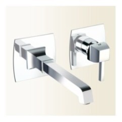 CHARLOTTE miscelatore monocomando lavabo da incasso finitura nickel spazzolato